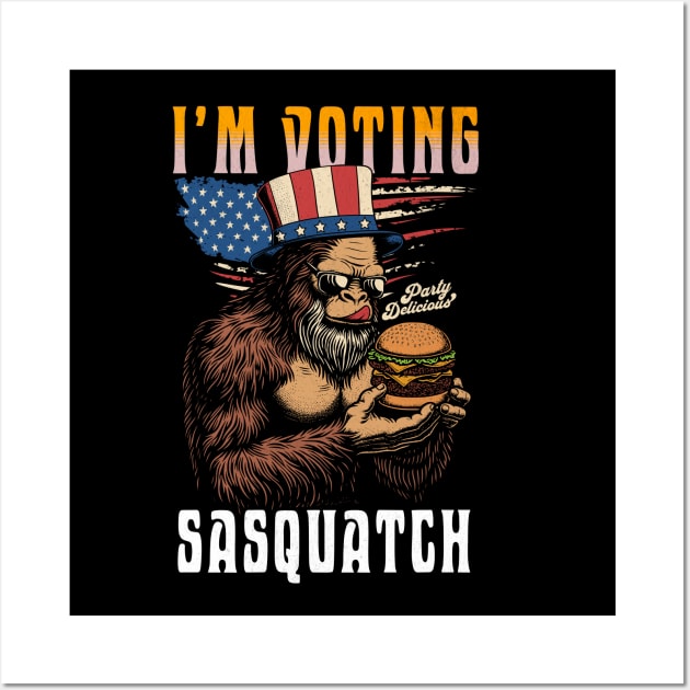 I'm Voting Bigfoot 2024 Wall Art by VisionDesigner